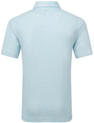 FootJoy Micro Feeder Stripe Lisle męskie polo, niebieski/biały