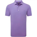FootJoy Micro Feeder Stripe Lisle męskie polo, marine/pink
