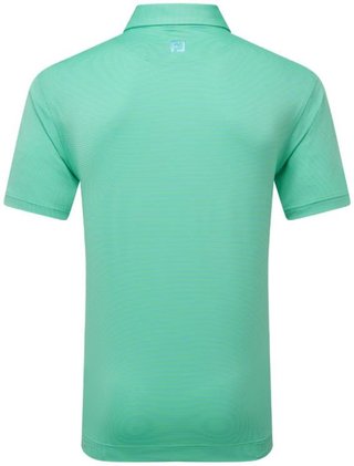 FootJoy Micro Feeder Stripe Lisle męskie polo, lagoon/mint