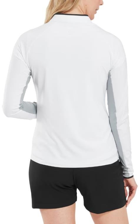 FootJoy 1/4-Zip LS Sun Protection koszulka damska z długim rękawem, biała