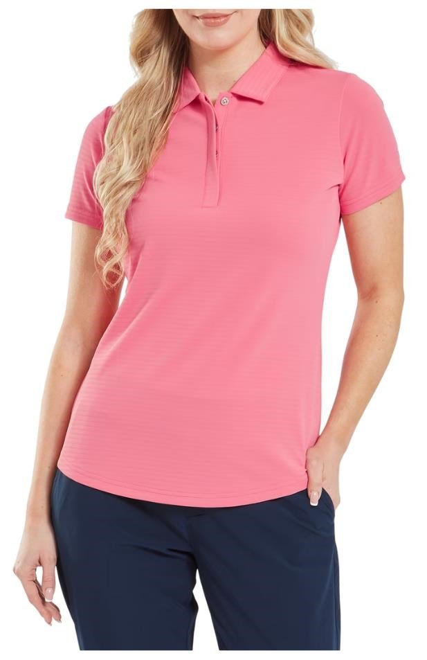 FootJoy Jacquard SS Shirt damskie polo, różowe