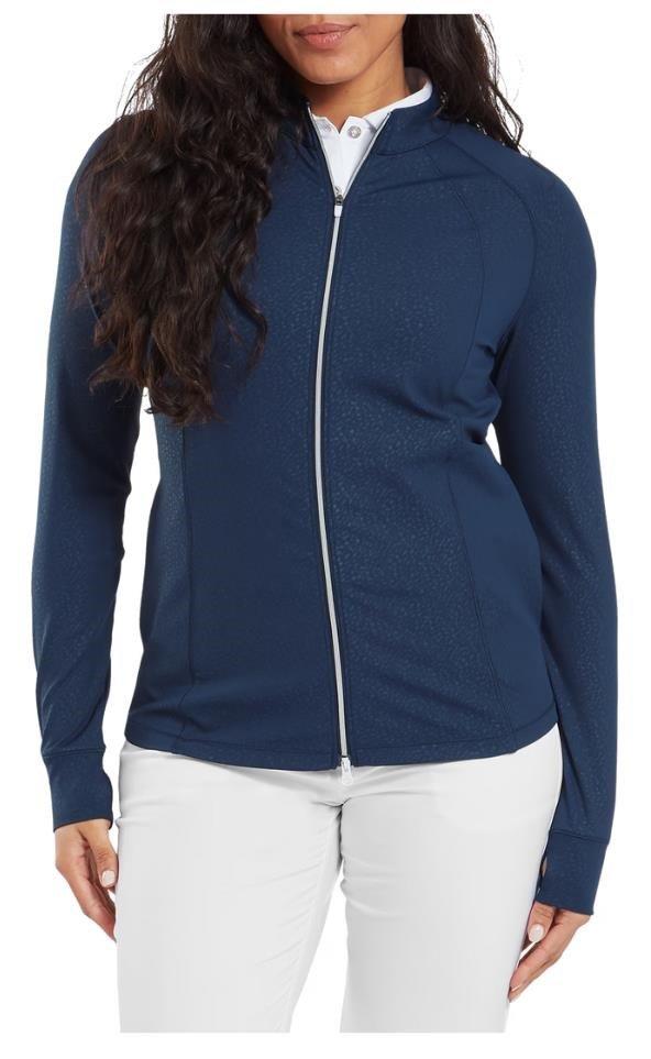 FootJoy Embossed Full-Zip Midlayer damska bluza, granatowa