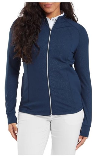 FootJoy Embossed Full-Zip Midlayer damska bluza, granatowa