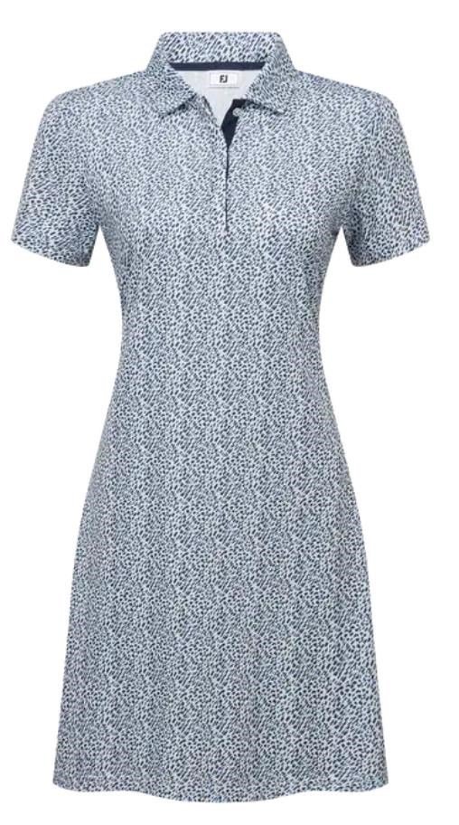 FootJoy Animal Print sukienka golfowa, granatowo/biała