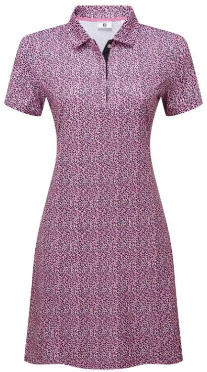FootJoy Animal Print sukienka golfowa, różowy/czarne