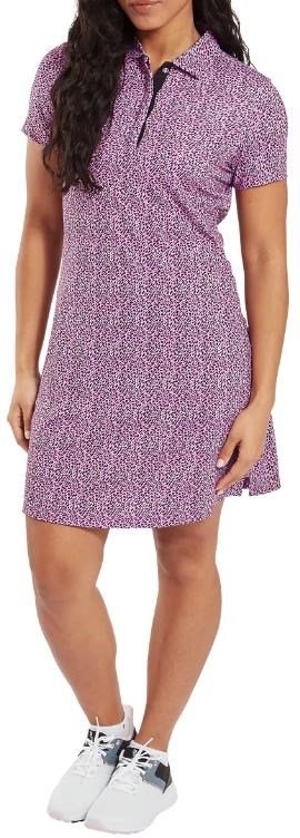 FootJoy Animal Print sukienka golfowa, różowy/czarne
