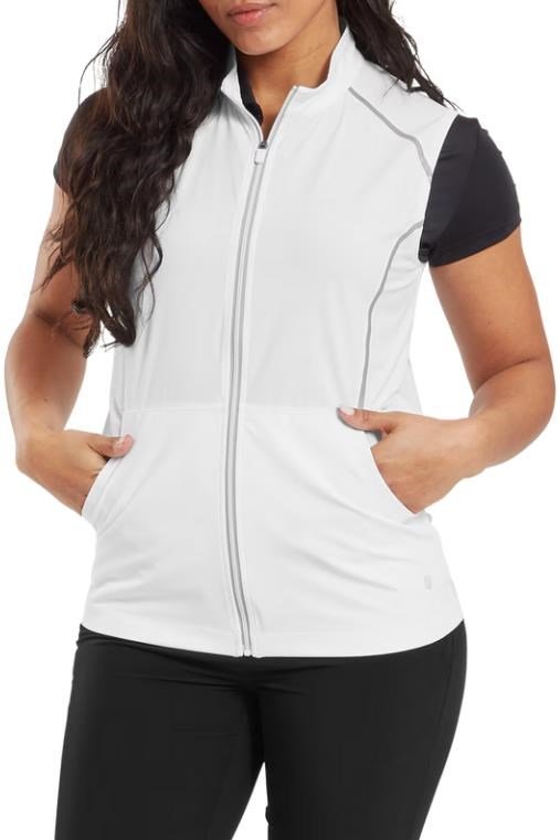 Footjoy ThermoSeries Full-Zip damska kamizelka, biały/srebrny