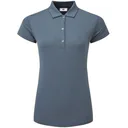 FootJoy Cap Sleeve Lisle damskie polo, heather navy