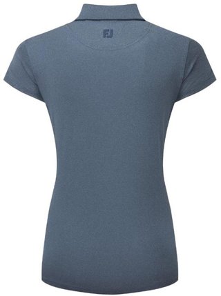 FootJoy Cap Sleeve Lisle damskie polo, heather navy