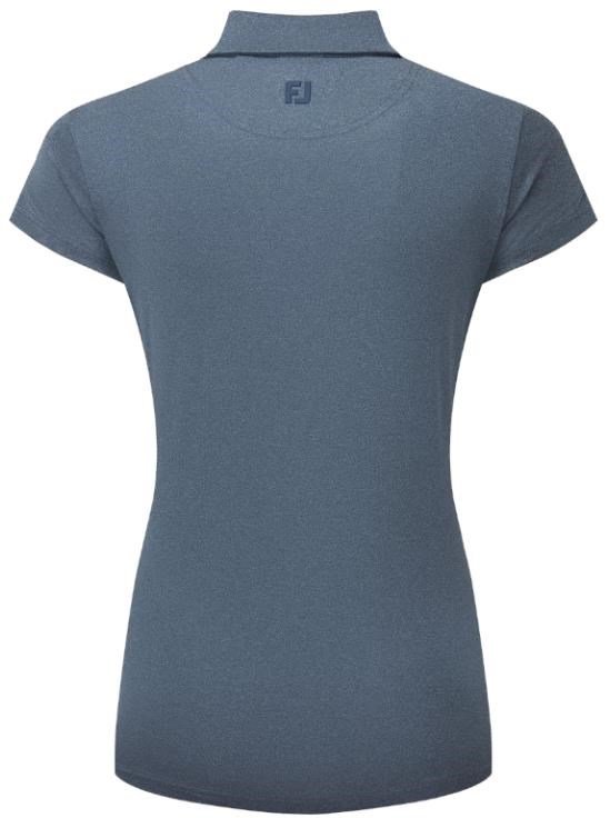 FootJoy Cap Sleeve Lisle damskie polo, heather navy