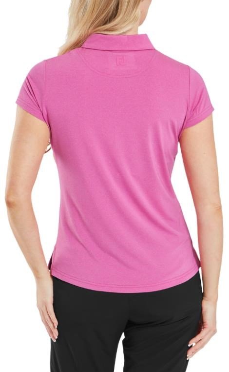 FootJoy Cap Sleeve Lisle damskie polo, różowy
