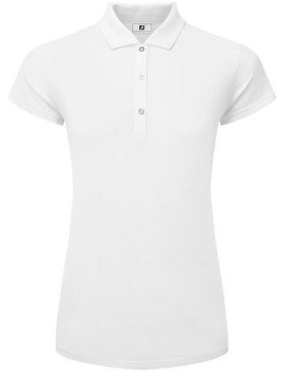 FootJoy Cap Sleeve Lisle damskie polo, biały