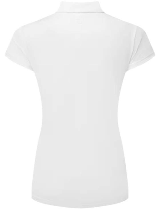 FootJoy Cap Sleeve Lisle damskie polo, biały