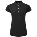 FootJoy Cap Sleeve Lisle damskie polo, czarne