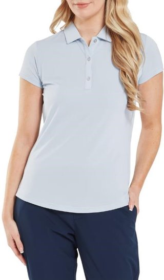 FootJoy Cap Sleeve Lisle damskie polo, skyway
