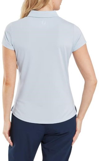 FootJoy Cap Sleeve Lisle damskie polo, skyway