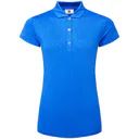 FootJoy Painted Floral Cap Sleeve Lisle damskie polo, niebieski