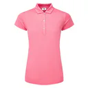 FootJoy Painted Floral Cap Sleeve Lisle damskie polo, różowe