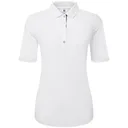 FootJoy Half Sleeve Ruched Lisle damskie polo, biały