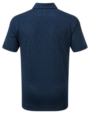 Footjoy Painted Floral Lisle dziecięce polo, granatowe