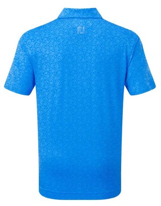 Footjoy Painted Floral Lisle dziecięce polo, cobalt
