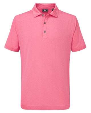 Footjoy Painted Floral Lisle dziecięce polo, różowe