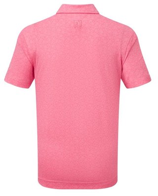 Footjoy Painted Floral Lisle dziecięce polo, różowe