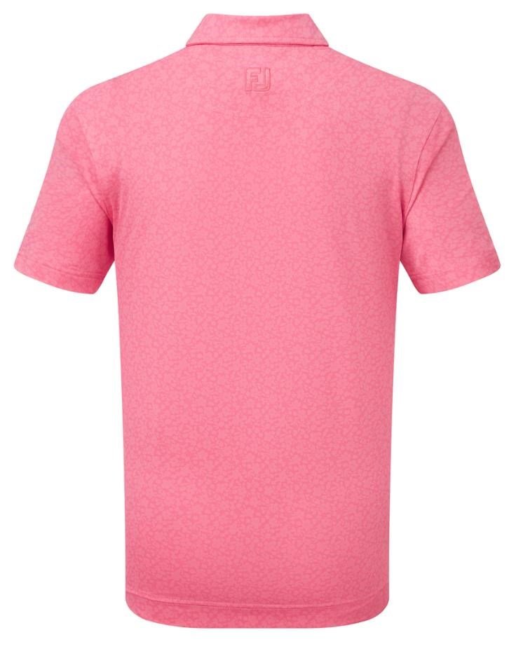 Footjoy Painted Floral Lisle dziecięce polo, różowe