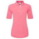 FootJoy Half Sleeve Ruched Lisle damskie polo, różowe