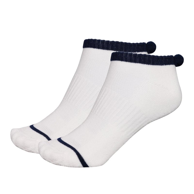 FootJoy Pro-Dry Pom-Pom damskie skarpetki, 1para, białe