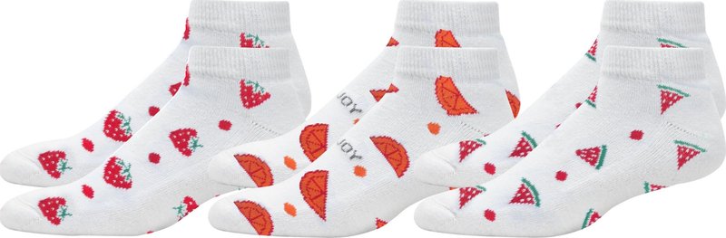FootJoy ComfortSof Sportlet Fruit damskie skarpetki, 3pary