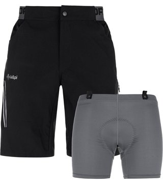 Kilpi Trackeer-M męskie spodenki rowerowe, czarne