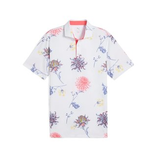 Puma MATTR Dahlia męskie polo, white glow/peach frost