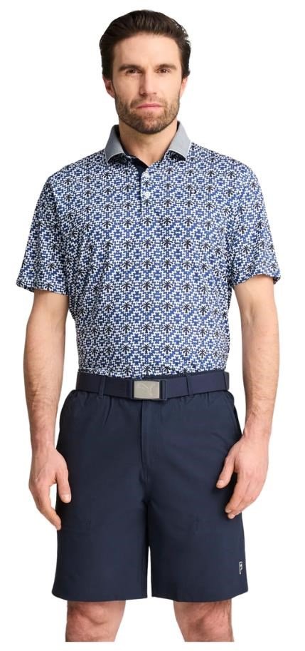 Puma X PTC Tile męskie polo, biało/granatowe