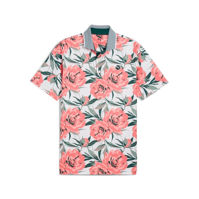 Puma MATTR Beautiful Gam męskie polo, white glow/red fire