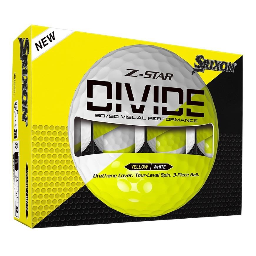 Srixon Z-Star DIVIDE piłki golfowe, biało/żółte