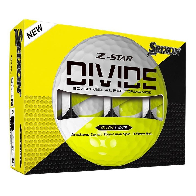 Srixon Z-Star DIVIDE piłki golfowe, biało/żółte