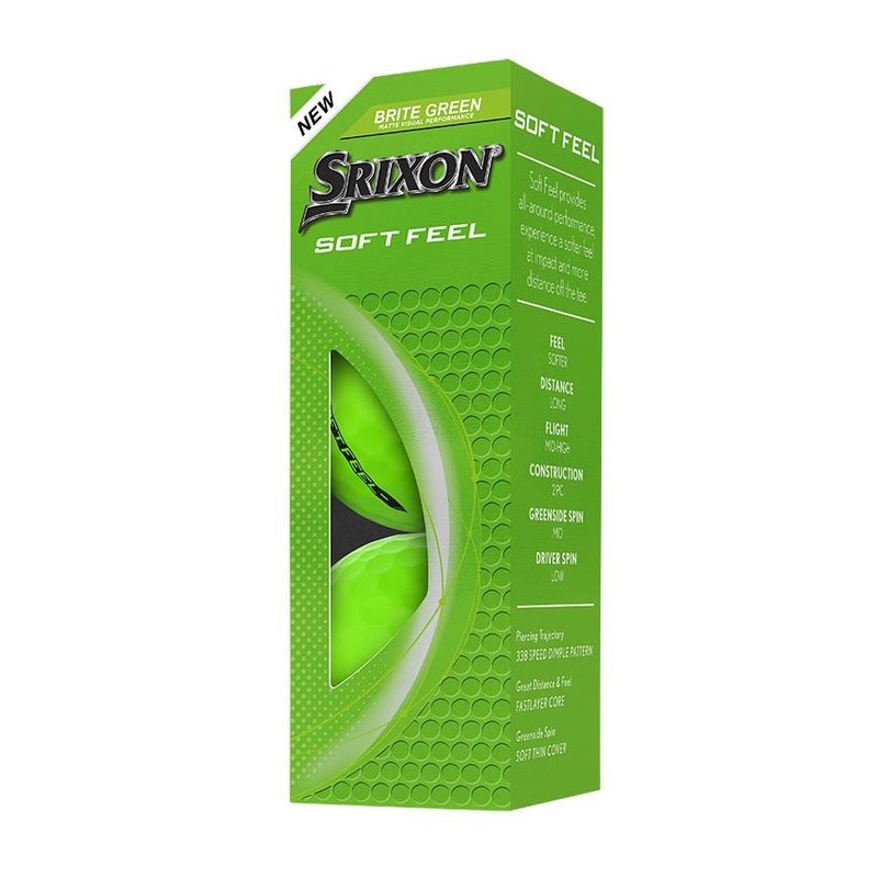 Srixon Soft Feel Brite piłki golfowe, zielone