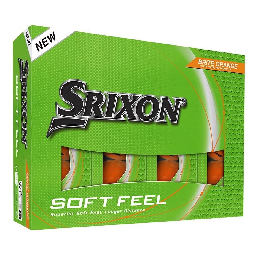 Srixon Soft Feel Brite piłki golfowe, pomarańczowe