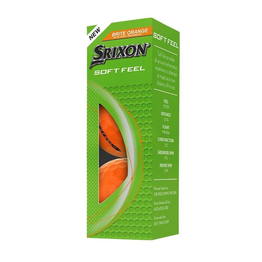 Srixon Soft Feel Brite piłki golfowe, pomarańczowe