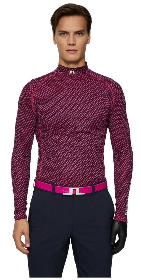 J.Lindeberg Ello Compression Print męska koszulka kompresyjna, tour geo navy