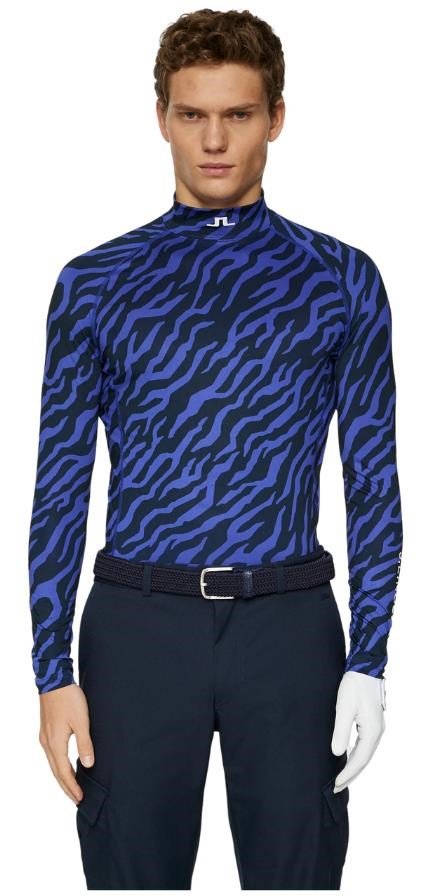 J.Lindeberg Ello Compression Print męska koszulka kompresyjna, tour tiger clematis