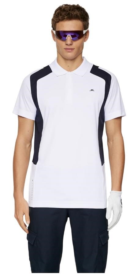 J.Lindeberg Legacy męskie polo, białe