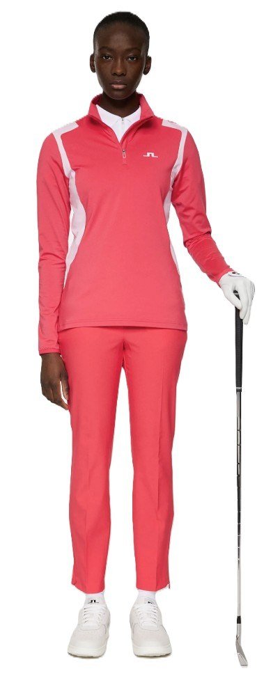 J.Lindeberg Mae Quarter Zip Mid layer damska bluza, azalea