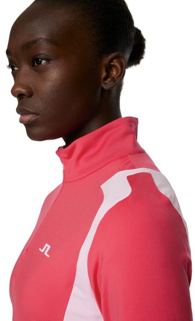 J.Lindeberg Mae Quarter Zip Mid layer damska bluza, azalea
