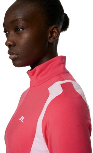 J.Lindeberg Mae Quarter Zip Mid layer damska bluza, azalea