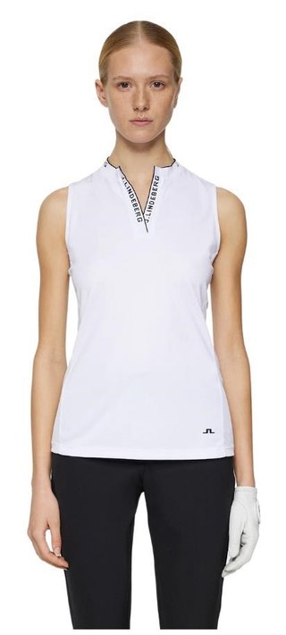 J.Lindeberg Leya Sleeveless damskie polo, białe