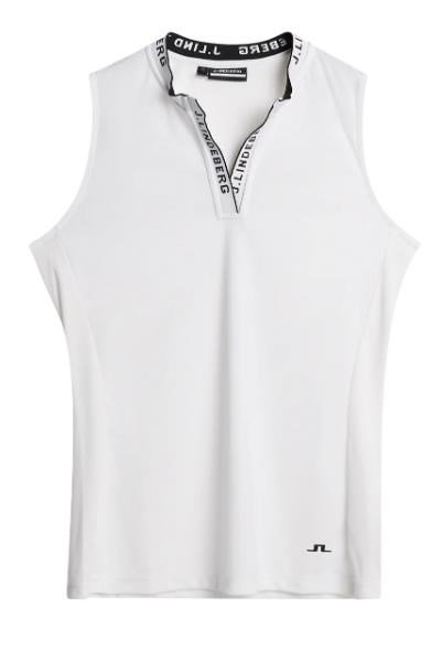 J.Lindeberg Leya Sleeveless damskie polo, białe