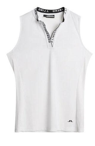 J.Lindeberg Leya Sleeveless damskie polo, białe