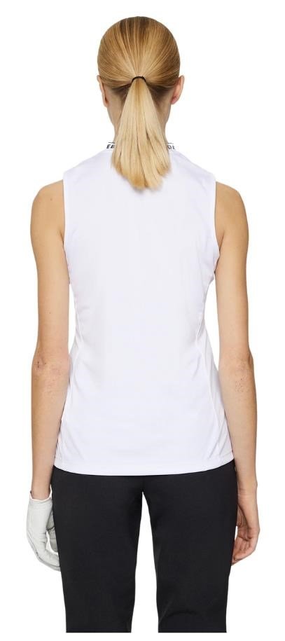 J.Lindeberg Leya Sleeveless damskie polo, białe